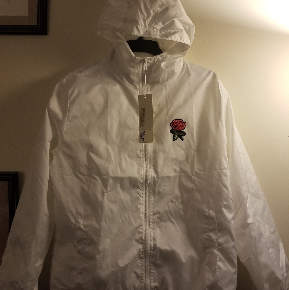 White Windbreaker